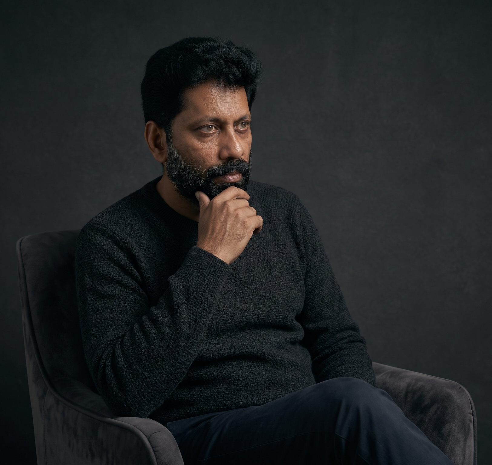 Founder of Huma Electronics in his office